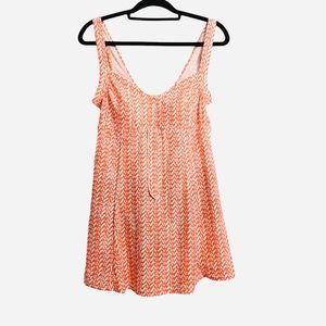 Island Pearls Swim Dress Orange & White NWOT Size 14